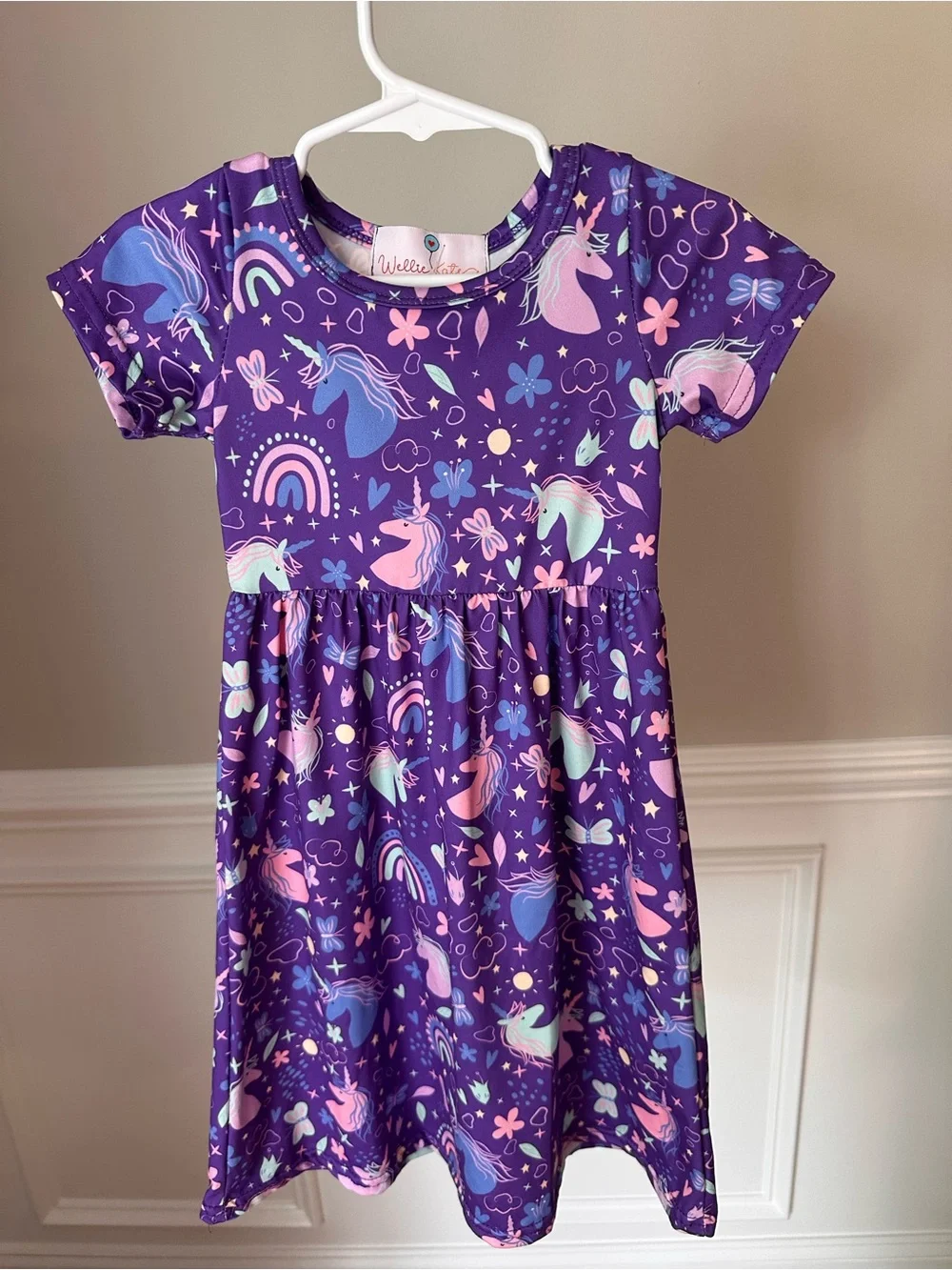 NEW Wellie Kate Unicorn Full Length Maxi Dress size 12-18 Months
